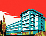 Urban building #11 Drawing by CSA Images Urban building #11 Drawing by CSA Images