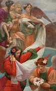 Angels Descending Painting by Rupert Bunny