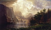 Among The Sierra Nevada, California Painting by Albert Bierstadt