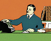 Businessman #14 Drawing by CSA Images Businessman #14 Drawing by CSA Images