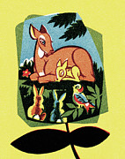 Deer #15 Drawing by CSA Images Deer #15 Drawing by CSA Images