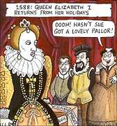 1588 Queen Elizabeth I Returns From Her Holidays Drawing by Clive Goddard