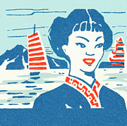 Asian woman #17 Drawing by CSA Images