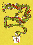 Dragon #18 Drawing by CSA Images Dragon #18 Drawing by CSA Images
