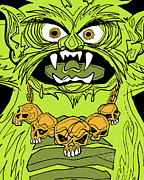 Monster #18 Drawing by CSA Images Monster #18 Drawing by CSA Images