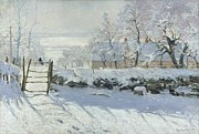 The Magpie Painting by Claude Monet