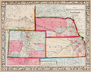 1861 Map of Idaho Nebraska Colorado and Kansas Digital Art by Toby McGuire 1861 Map of Idaho Nebraska Colorado and Kansas Digital Art by Toby McGuire