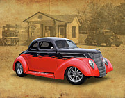 1937 Ford Coupe Street Rod Photograph by Ron Long