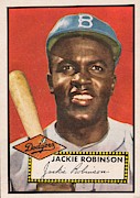 1952 Topps Jackie Robinson Painting by Celestial Images