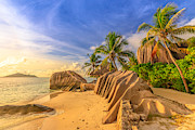 Anse Source dArgent sunset #2 Photograph by Benny Marty Anse Source dArgent sunset #2 Photograph by Benny Marty