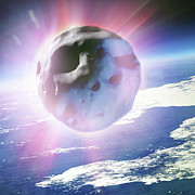 Asteroid In Earth's Atmosphere #2 Photograph by Science Photo Library