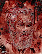 CHARLES MANSON port dry blood #2 Painting by Ryan Almighty