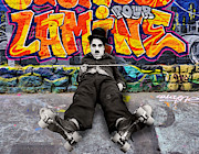 Charlie Chaplin 2 Digital Art by Mark Ashkenazi
