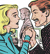 Couple Holding Hands #2 Drawing by CSA Images Couple Holding Hands #2 Drawing by CSA Images