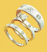 Diamond rings #2 Drawing by CSA Images