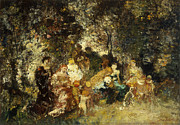Fete Champetre Painting by Adolphe Joseph Thomas Monticelli
