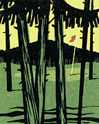 Golf Course #2 Drawing by CSA Images Golf Course #2 Drawing by CSA Images