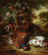 Hunting Still Life Painting by Jan Weenix Hunting Still Life Painting by Jan Weenix