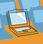 Laptop Computer #2 Drawing by CSA Images Laptop Computer #2 Drawing by CSA Images