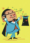 Magician #2 Drawing by CSA Images Magician #2 Drawing by CSA Images