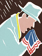 Man with a Cold #2 Drawing by CSA Images