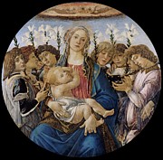 Mary With The Child And Singing Angels Painting by Sandro Botticelli
