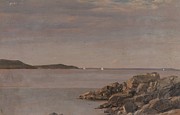 Mt. Desert Island, Maine Coast Painting by Frederic Edwin Church Mt. Desert Island, Maine Coast Painting by Frederic Edwin Church