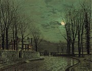 November Moonlight Painting by John Atkinson Grimshaw