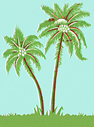 Palm trees #2 Drawing by CSA Images Palm trees #2 Drawing by CSA Images
