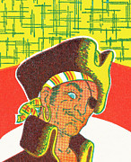 Pirate With Eyepatch #2 Drawing by CSA Images Pirate With Eyepatch #2 Drawing by CSA Images