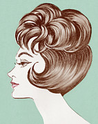 Profile of Woman #2 Drawing by CSA Images Profile of Woman #2 Drawing by CSA Images