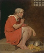Robert, Duke Of Normandy, In Prison Painting by John Downman