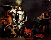 Saint Agnes Protected By An Angel Painting by Alessandro Turchi Saint Agnes Protected By An Angel Painting by Alessandro Turchi