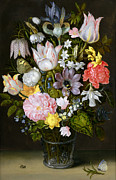 Still Life With Flowers Painting by Ambrosius The Elder Bosschaert