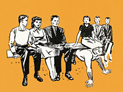 Strongmen #2 Drawing by CSA Images Strongmen #2 Drawing by CSA Images