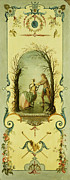 Three Decorative Panels With Allegories Of Winter, Summer And Autumn Painting by Nicolas Lancret Three Decorative Panels With Allegories Of Winter, Summer And Autumn Painting by Nicolas Lancret