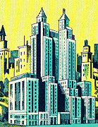 Urban landscape #2 Drawing by CSA Images Urban landscape #2 Drawing by CSA Images
