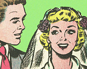 Wedding Couple #2 Drawing by CSA Images Wedding Couple #2 Drawing by CSA Images