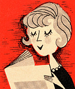 Woman Reading #2 Drawing by CSA Images