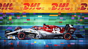 2019 Alfa Romeo C38 Kimi Raikkonen  Mixed Media by Yuriy Shevchuk