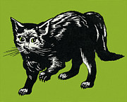 Black Cat #24 Drawing by CSA Images