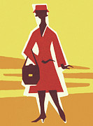 Stylish Woman #28 Drawing by CSA Images Stylish Woman #28 Drawing by CSA Images