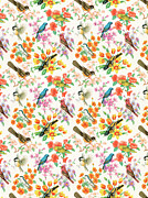 Bird pattern #3 Drawing by CSA Images Bird pattern #3 Drawing by CSA Images