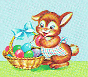 Easter bunny #3 Drawing by CSA Images Easter bunny #3 Drawing by CSA Images