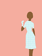 Fashionable woman #3 Drawing by CSA Images Fashionable woman #3 Drawing by CSA Images