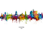 Havana Cuba Skyline #3 Digital Art by Michael Tompsett