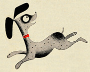 Playful Dog #3 Drawing by CSA Images Playful Dog #3 Drawing by CSA Images