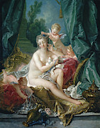 The Toilette of Venus. #3 Painting by Francois Boucher