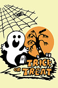 Trick or treat #3 Drawing by CSA Images Trick or treat #3 Drawing by CSA Images