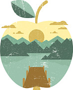 Vintage Panorama Apple #1 Digital Art by Mister Tee